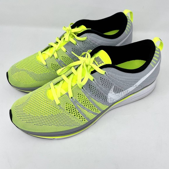 Nike Flyknit Trainer Grey/Volt Men's Size 11.5 - Picture 1 of 7